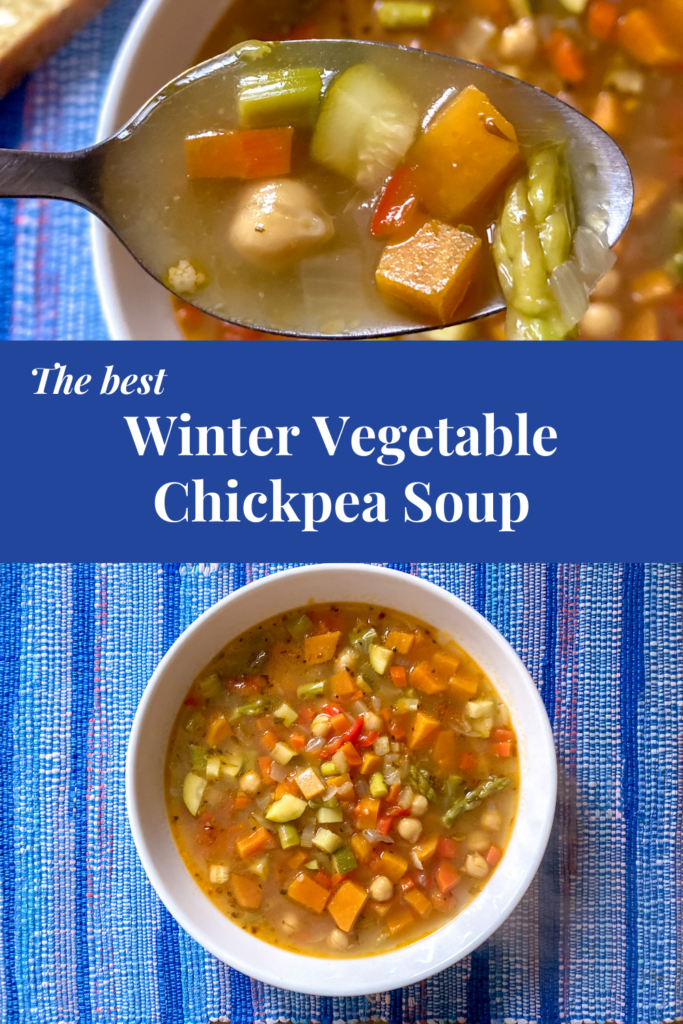 Winter Vegetable Chickpea Soup #healthy #plantbased #foodfromscratch #foodforkids